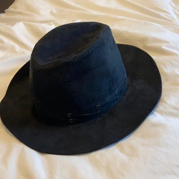 Lulus black suede felt hat - Picture 1 of 3